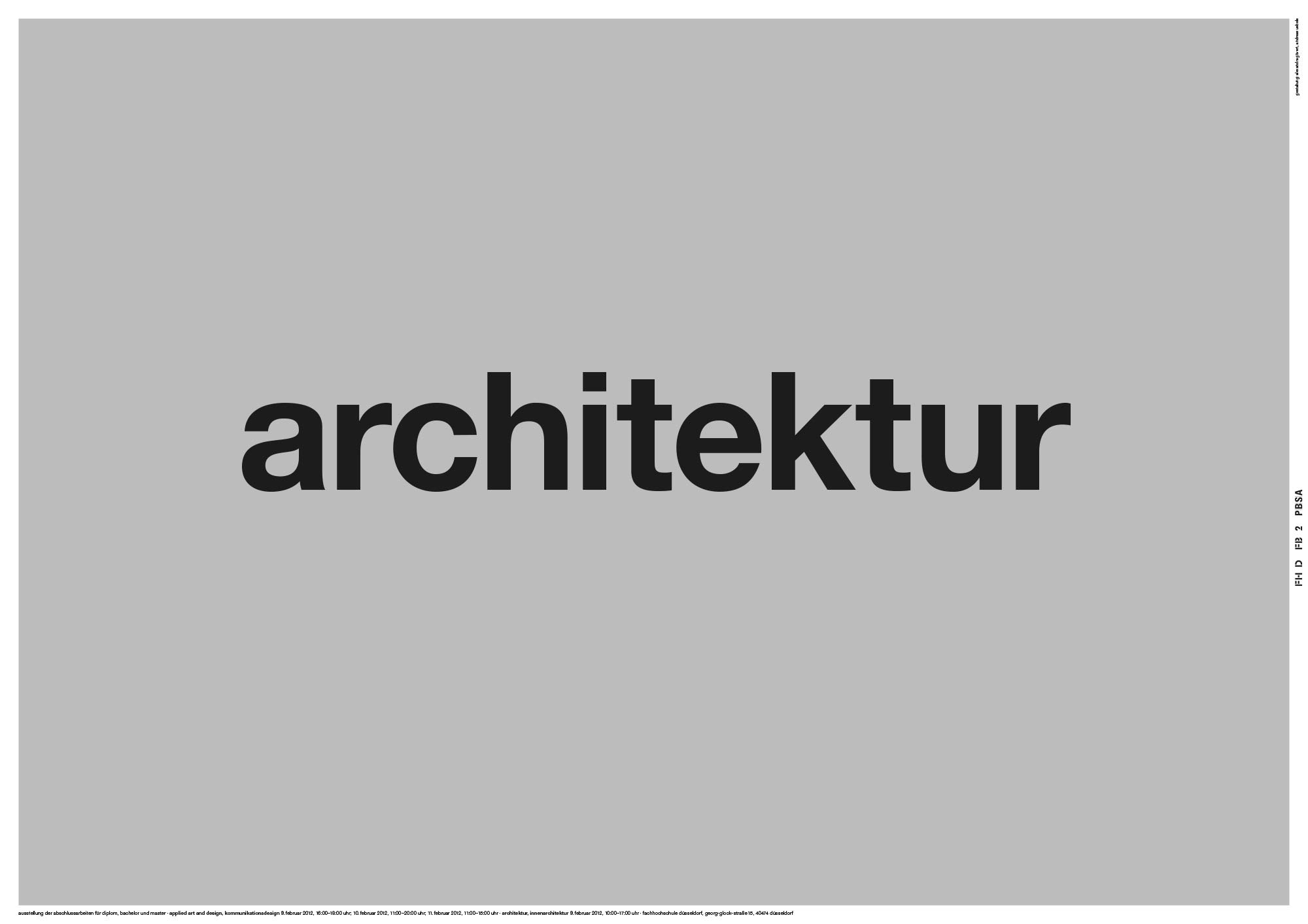 Gestaltet: Andreas Uebele, Alexandra Gövert, Titel: architektur, Jahr: 2012