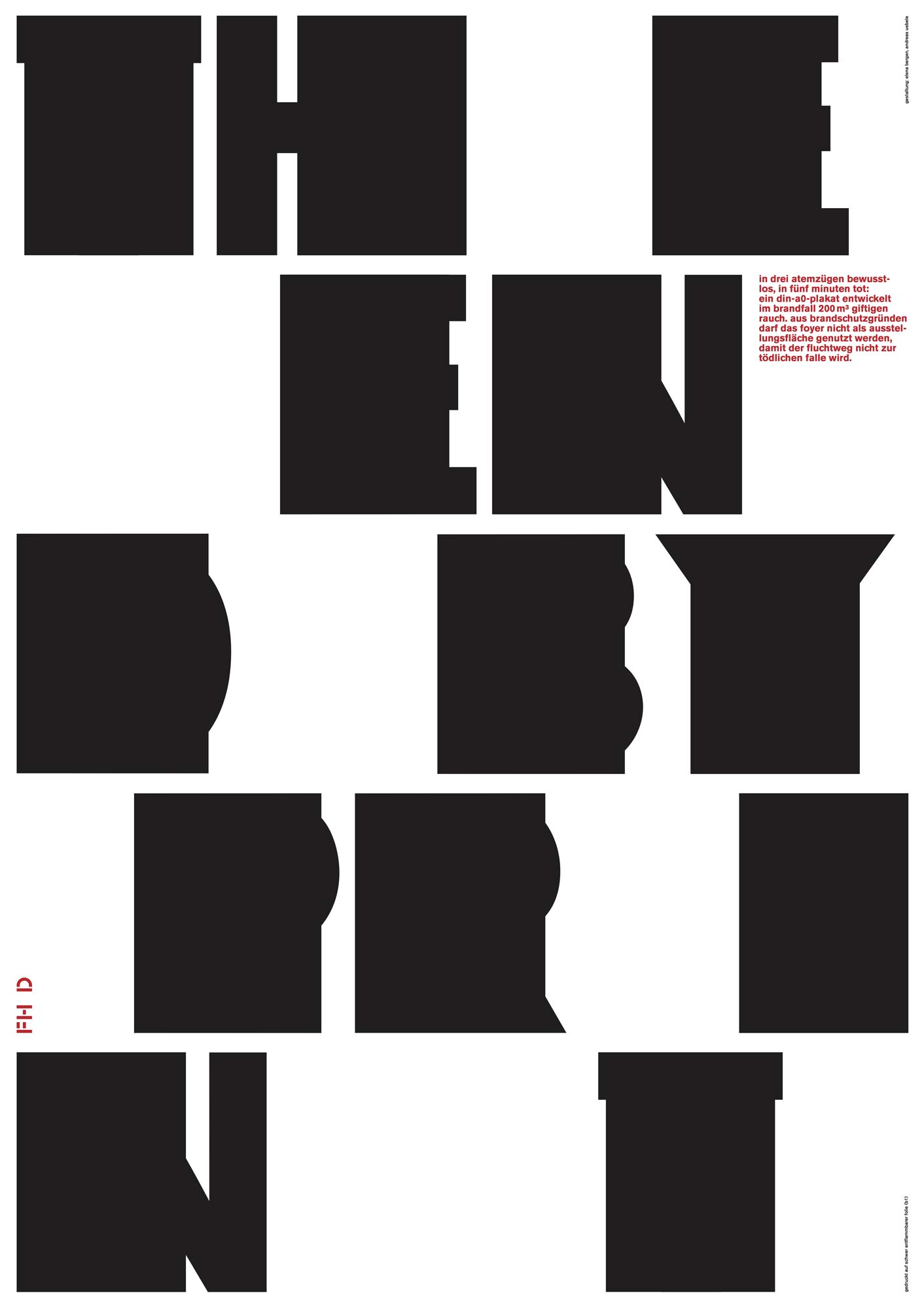 Gestaltet: Andreas Uebele, Elena Bergen, Titel: The End By Print, Jahr: 2012