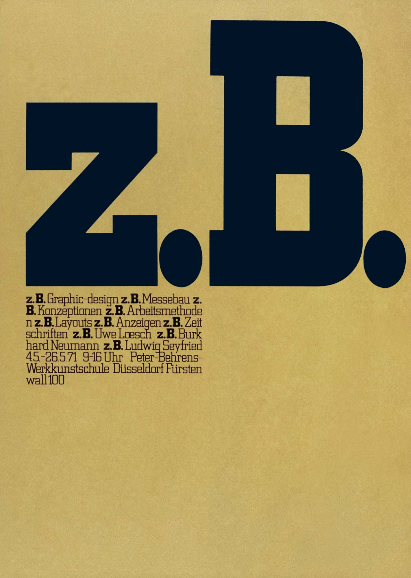 Gestaltet: Burkhard Neumann, Uwe Loesch, Titel: z.B., Jahr: 1971